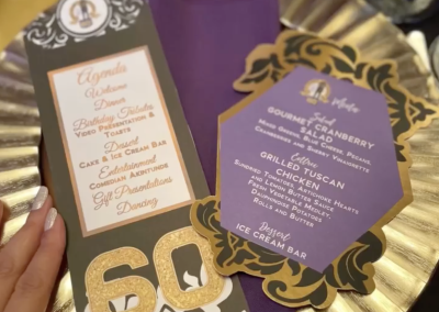Table Agenda & Menu